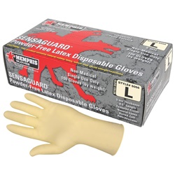 SensaGuard Latex Dipsosable Glvoes Double Chlorinated 5056