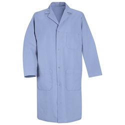 Red Kap Men's Four Snap Front Lab Coat - Light Blue 5080LB