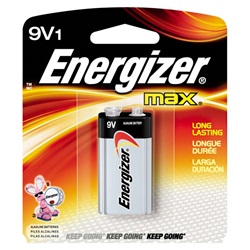 9 Volt Energizer Battery, Max Line, 1-pack 522BP