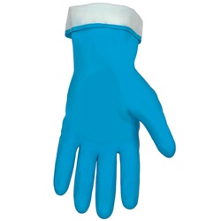 Memphis Gloves Blue Flock Lined Latex 52UFB