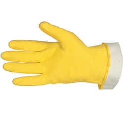 Memphis Gloves Yellow Flock Lined Latex 52UFY