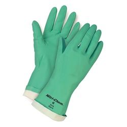 Memphis Gloves Green Nitrile, Flock Lined, 12 5318E