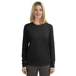 Hanes - Ladies Long Sleeve T-Shirt - Black 5580-Black