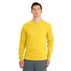 Hanes Tagless 100% ComfortSoft Cotton Long Sleeve T-Shirt - Yellow 5586-Yellow