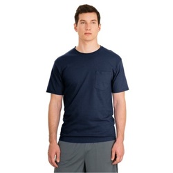 Hanes Tagless 100% ComfortSoft Cotton T-Shirt with Pocket - Navy 5590-Navy