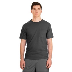 Hanes Tagless 100% ComfortSoft Cotton T-Shirt with Pocket - Smoke Grey 5590-Smoke-Grey