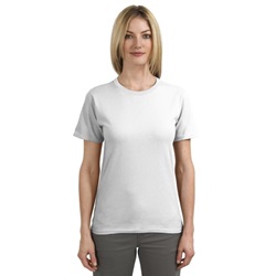 Hanes 5680 Ladies ComfortSoft Crewneck T-Shirt 5680-White