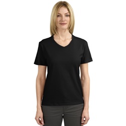 Hanes 5780 Ladies ComfortSoft V-Neck T-Shirt 5780-Black
