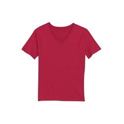 Hanes Ladies V-Neck T-Shirt in Red 5780-Red