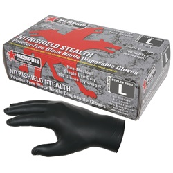Nitrishield Stealth Premium Disposable Lightweight Nitrile Gloves 6060