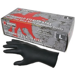 Nitrishield Stealth Premium Disposable Lightweight Nitrile Gloves 6062