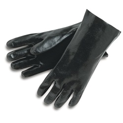 Memphis Gloves Black PVC - 12 inch Gauntlet 6212