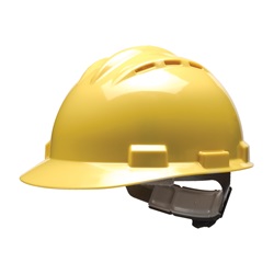 Bullard Low Profile Vented Hard Hat with Ratchet Suspension - Yellow 62YLR