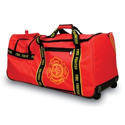 OK-1 Large Red Firefighter Wheeled Gear Bag 6565001