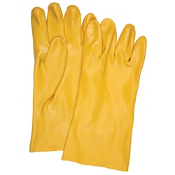 Memphis 6612 Single Dipped PVC Coated Gloves - Interlock Lined - Yellow - 12 inch 6612