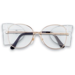 Crews Ladies Engineer Safety Glasses - Gold Frame - Clear Lens 69110