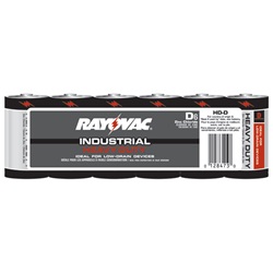 Rayovac Heavy Duty Industrial Size D Batteries Case 72 6DBULK