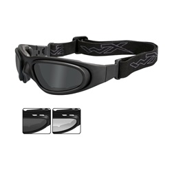 Wiley X SG-1 V-Cut Glasses/Goggles - Matte Black Frame - Grey & Clear Lenses 70