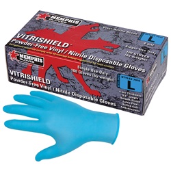 VitriShield Blue Nitrile Disposable Gloves 4 mil 7010