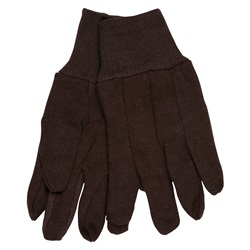 Men's Brown Jersey Work Gloves - 100% Cotton 7100P
