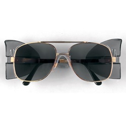 Crews Engineer Safety Glasses - Gold Frame - Gray 58mm Lens 71112