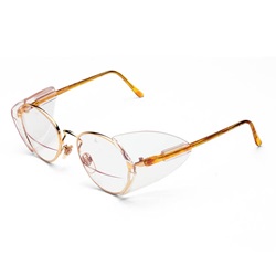Crews Tahoe Safety Glasses - Gold Frame - Clear 52MM Bifocal Lens 77H