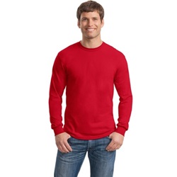Gildan 8400 DryBlend Long Sleeve T-Shirt 8400-Red