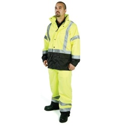 Diamond Rubber ANSI Class 3 High Visibility Windbreaker and Trouser Combo 8501