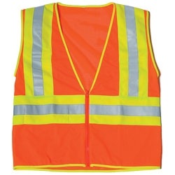 Diamond Rubber Class 2 Mesh Safety Vest: Orange 8874