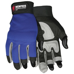 Memphis Gloves Fingerless Clarino Syn Leather Palm Glove 902