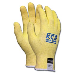 Memphis 9387 KC-2 Kevlar Gloves - 13 Gauge - Uncoated - Cut Resistant - Yellow 9387
