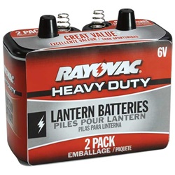 Rayovac 6-Volt Spring Terminal Heavy Duty Lantern Battery Twin Pack 944-2R