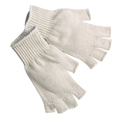 Memphis 9509 Fingerless String Knit Gloves - Cotton/Polyester - Regular Weight - Natural 9509