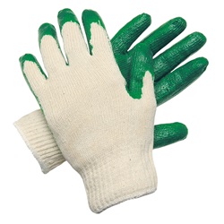Memphis Green Latex Dip Palm Large Gloves 9681L