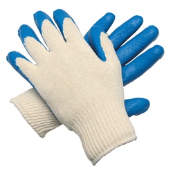 Memphis Blue Latex Dip Palm Large Gloves 9682L