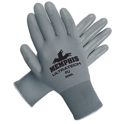 Memphis Ultratech Gray PU Gloves 9696