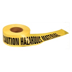 CAUTION HAZARDOUS MATERIAL - Barricade Tape 1000 ft Roll-3 Mil B3103Y17