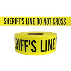 Sheriffs Line Do Not Cross - Tape - 1000 Ft Roll - 4 Mil B3104Y14