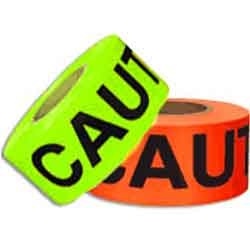 CAUTION Lime Glo High Visibility Barricade Tape - 3 Mil B3530LG16