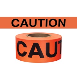 CAUTION Orange Glo High Visibility Barricade Tape - 3 Mil B3530OG16