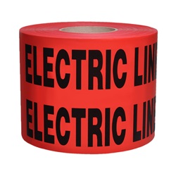 CAUTION BURIED ELECTRIC LINE BELOW - Non-Detectable Underground Warning Tape B6104R6