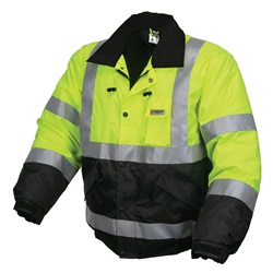 River City Class 3 Luminator Two-Tone Bomber Jacket with Fleece Lined Collar Color: Yellow BBCL3L