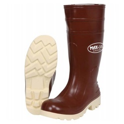 MAX-Lite Waterproof Steel Toe 16 Inch Steel Toe Work Boots - Brick with Beige Outsole BBS160