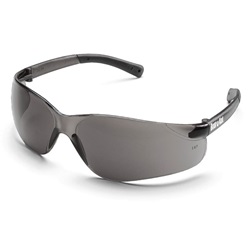 Crews BearKat Safety Glasses - Black Frame - Gray Lens BK112