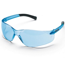 Crews BearKat Safety Glasses - Blue Frame - Light Blue Lens BK113