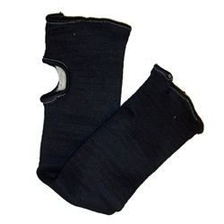Sperian 2-Ply Kevlar/Cotton Blend Cut Resistant Sleeve - 14 inch - Black - Thumbhole BKKVCS-2-14TH-NS