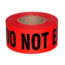 Radians Pre-Printed SafeTape Barricade Tape - DANGER DO NOT ENTER- Red - 4.0 Mil BTPR05K1-40