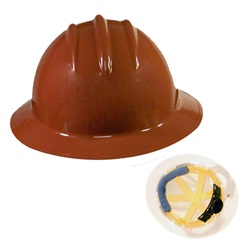 Bullard Classic Ratchet Full Brim Hard Hat - Chocolate Brown C33CBR