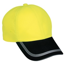 Port Authority C836 Enhanced Visibility Cap - Safety Yellow/Black/Reflective C836-Safety-Yellow-Black-Reflective