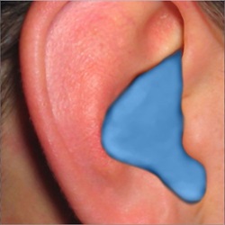 Radians Custom Molded Earplugs Poly Bag With Blue Plugs NRR 26 CEP001-B
